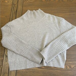Free People Gray Ribbed Women's Sweater
